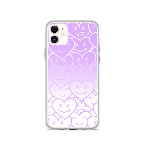 3HEARTS iPhone Case - Light Purple/White Ombre