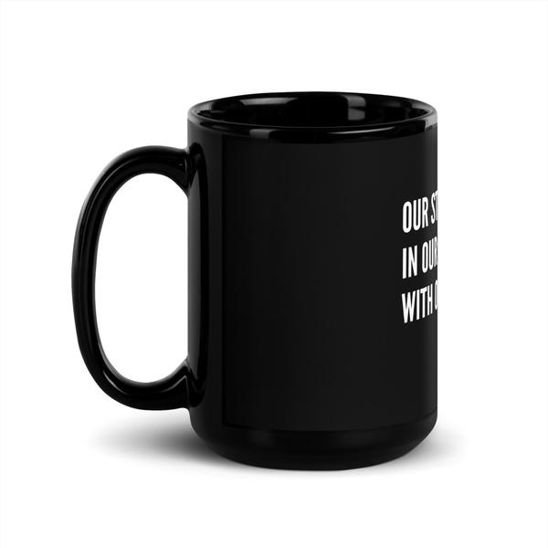 Black Glossy Slogan Mug