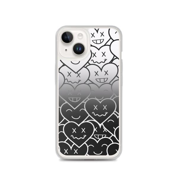 3HEARTS iPhone Case - White/Black Ombre