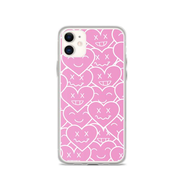 3HEARTS iPhone Case - LIGHT PINK/WHITE