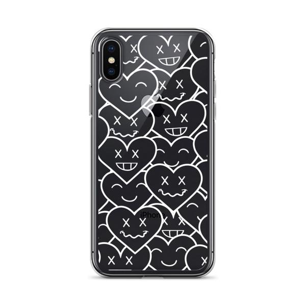 3HEARTS iPhone Case - CLEAR/WHITE
