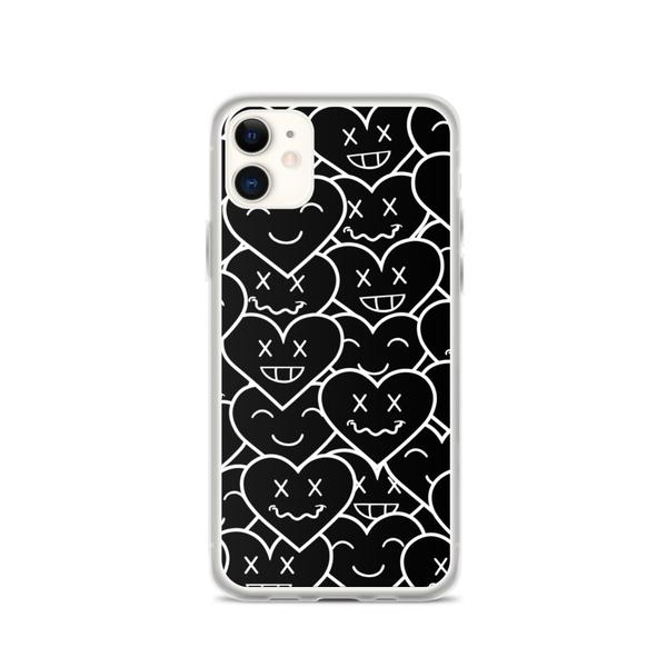 3HEARTS iPhone Case - BLACK/WHITE