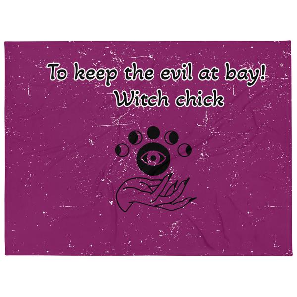 Keep the evil at bay throw blanket