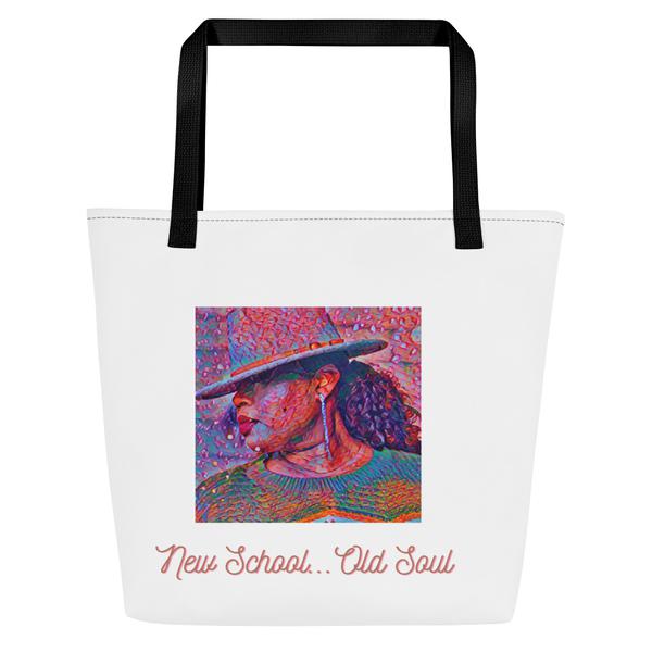 New School Old Soul Large Tote Bag