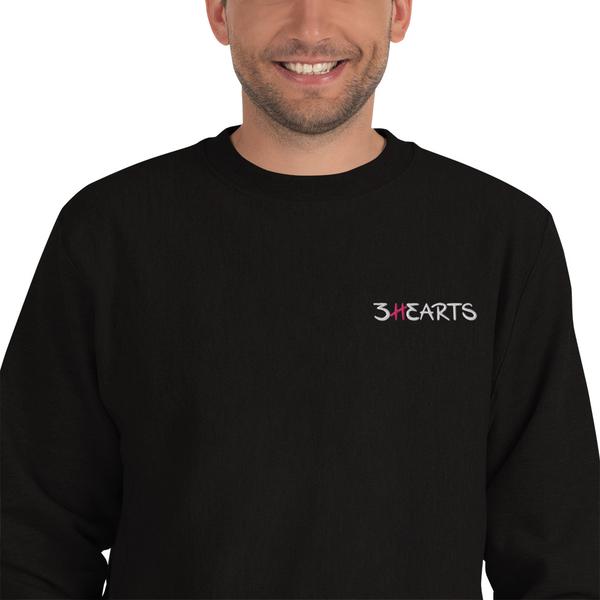 CHAMPION 3HEARTS Black Embroidered Sweatshirt