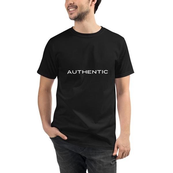 Organic Black Authentic word T-Shirt