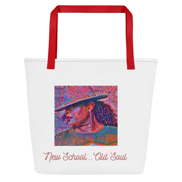 New School Old Soul Large Tote Bag