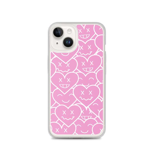 3HEARTS iPhone Case - LIGHT PINK/WHITE