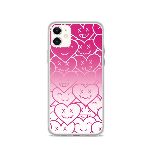 3HEARTS iPhone Case - Pink/White Ombre