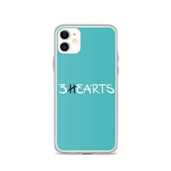 3HEARTS iPhone Case - TURQUOISE/BLACK
