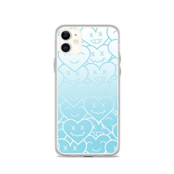 3HEARTS iPhone Case - White/Light Blue Ombre