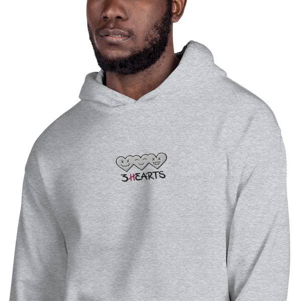 3HEARTS Unisex Embroidered Hoodie