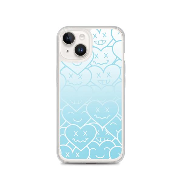 3HEARTS iPhone Case - White/Light Blue Ombre