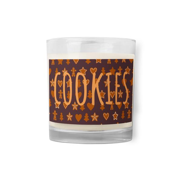 Glass jar soy wax cookie candle