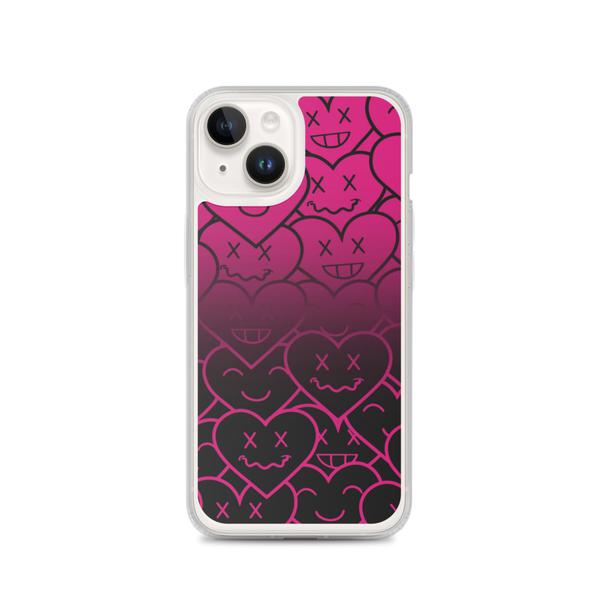 3HEARTS iPhone Case - Pink/Black Ombre