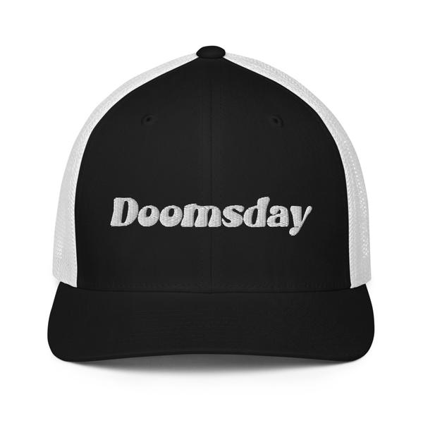 3d embroidered doomsday Closed-back trucker cap