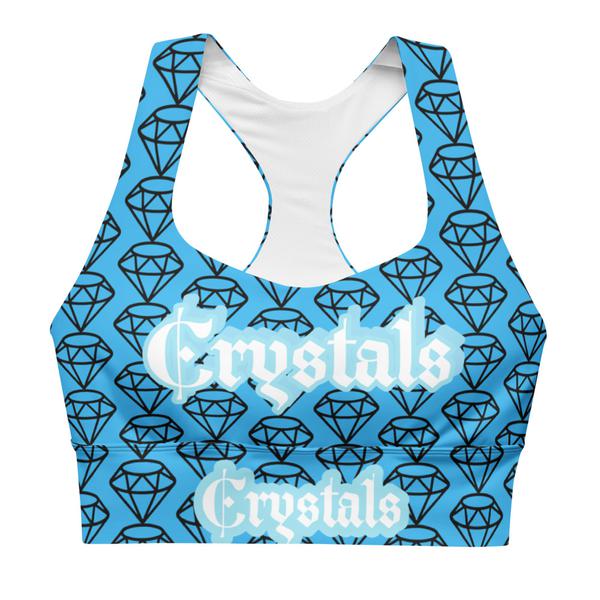Crystals Longline sports bra