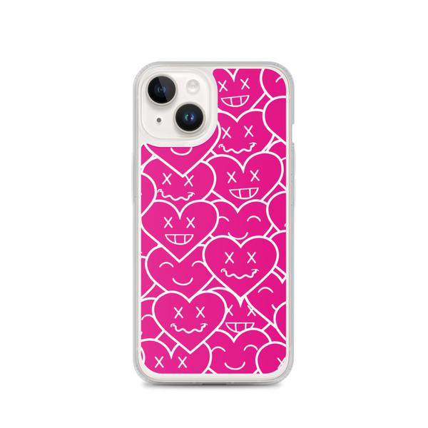 3HEARTS iPhone Case - PINK/WHITE