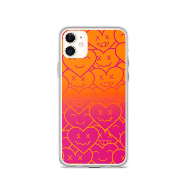3HEARTS iPhone Case - Orange/pink Ombre
