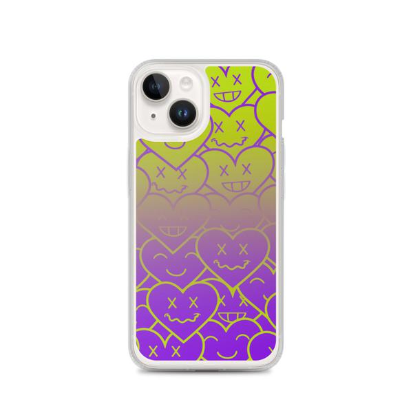 3HEARTS iPhone Case - Green/Purple Ombre