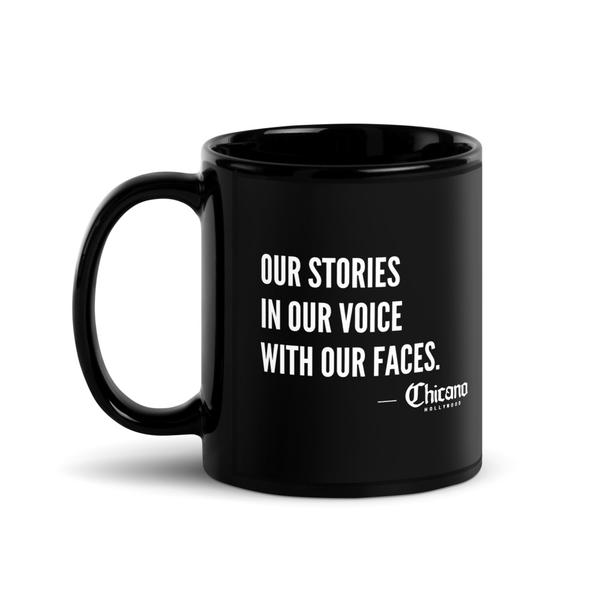 Black Glossy Slogan Mug